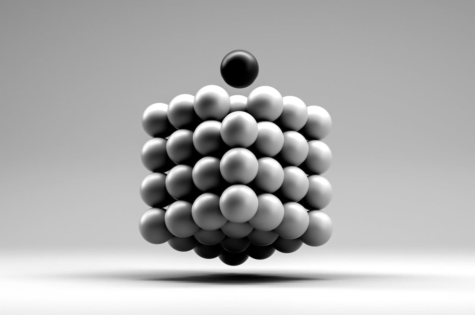 Black ball completing cube