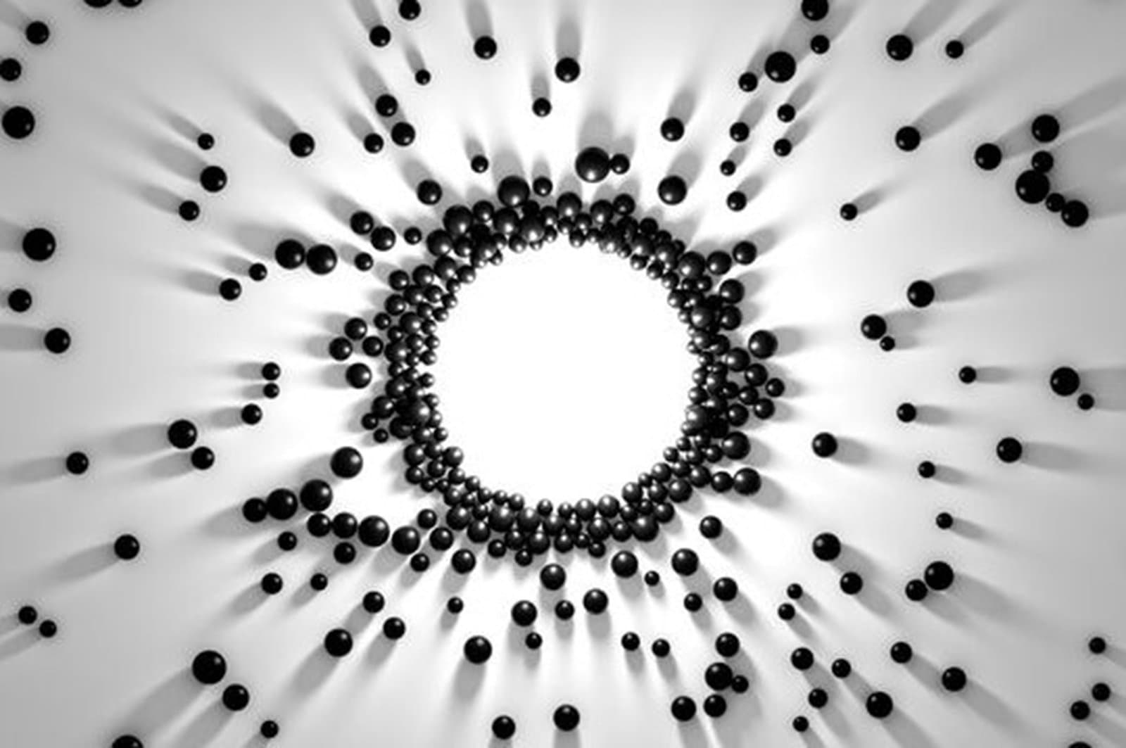 Spheres collecting in a circle