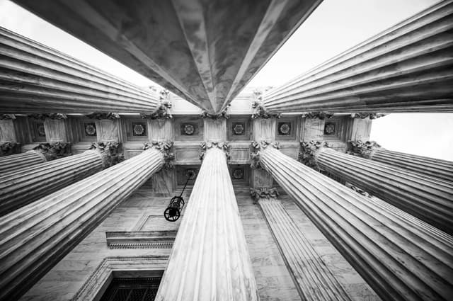 Columns at the U.S. Supreme Court building