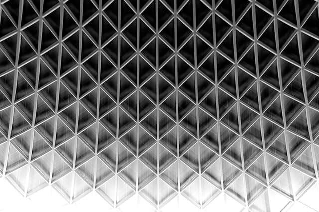 Diamond shapes creating a sphere